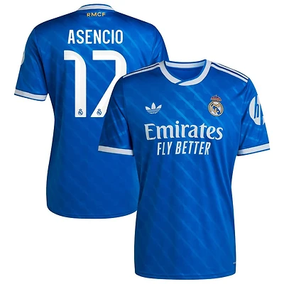 Raul Asencio Men's adidas  Blue Real Madrid 2025/26 Third Replica Custom Jersey