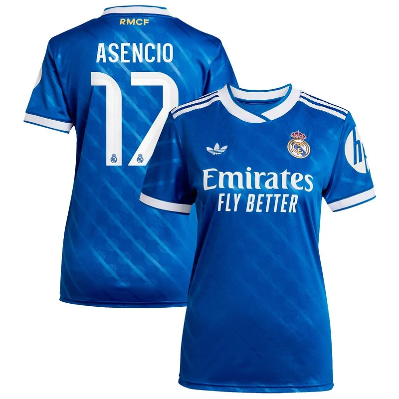 Raul Asencio Women's adidas Blue Real Madrid 2025/26 Third Replica Custom Jersey