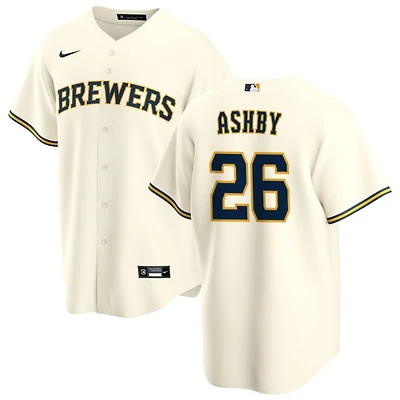 Aaron Ashby Men's Nike Cream Milwaukee Brewers Home Replica Custom Jersey