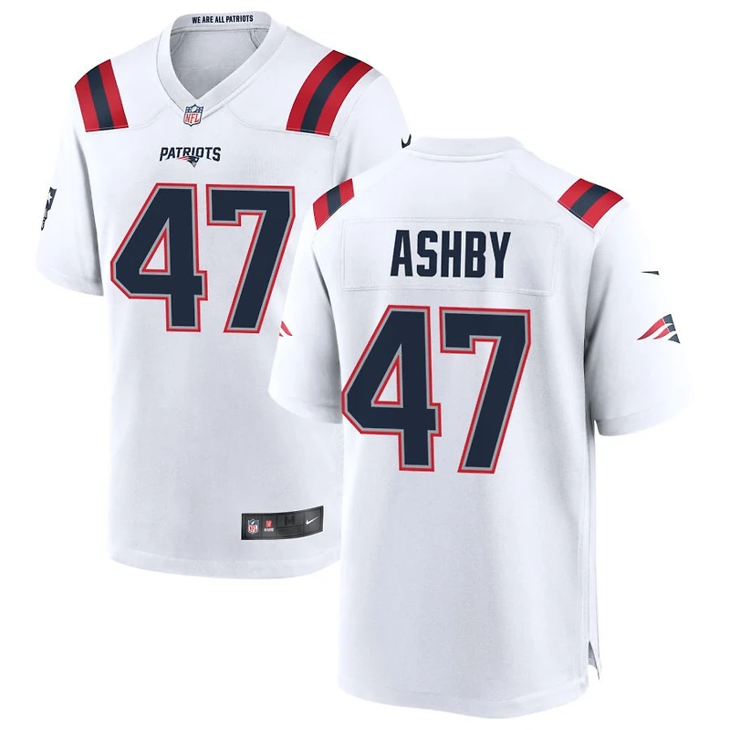 Julian Ashby Men's Nike White New England Patriots Custom Game Jersey
