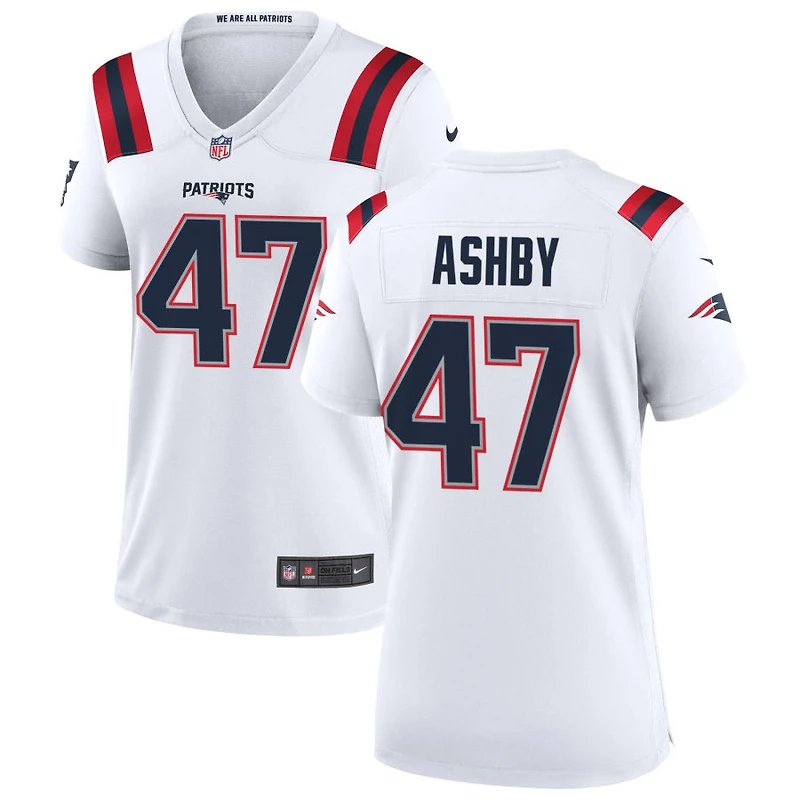 Julian Ashby Women's Nike New England Patriots White Custom Game Jersey