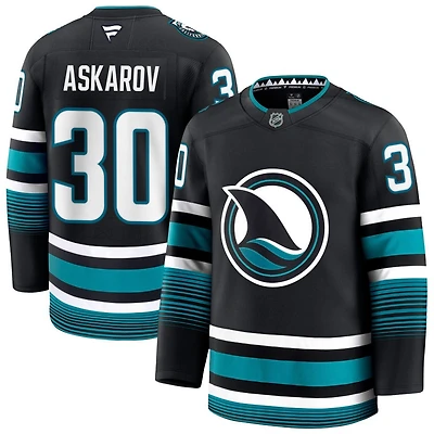 Yaroslav Askarov Men's Fanatics Black San Jose Sharks Alternate Premium Custom Jersey