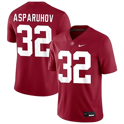 Alex Asparuhov Men's Nike Crimson Alabama Crimson Tide NIL Pick-A-Player Football Replica Jersey