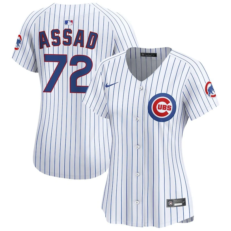 Javier Assad Women's Nike  White Chicago Cubs Home Limited Custom Jersey