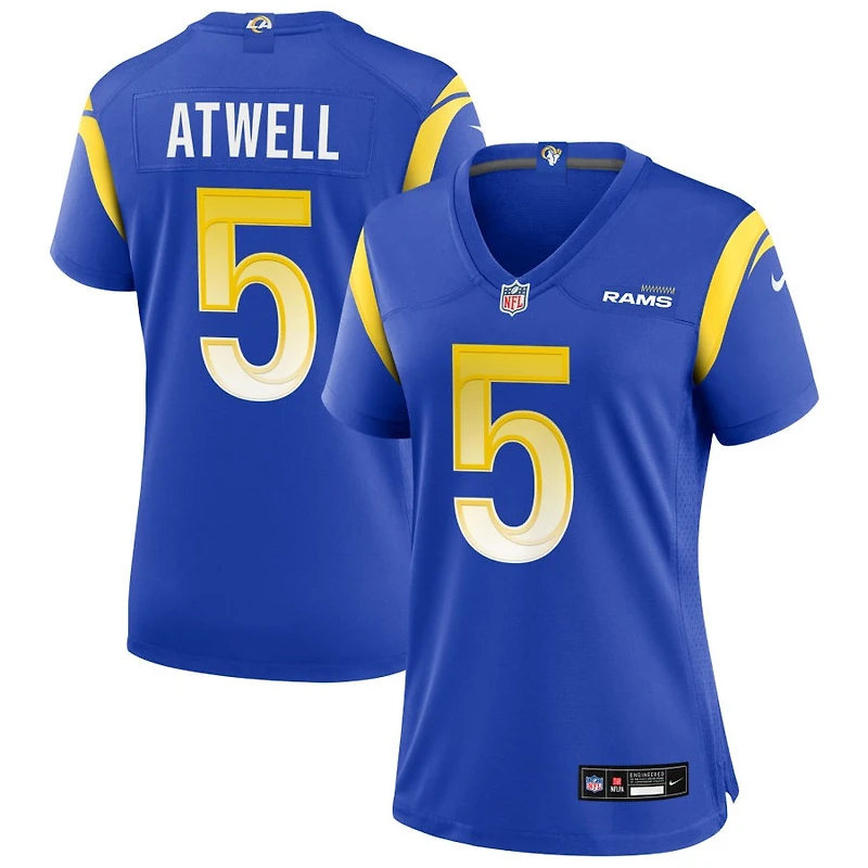 Tutu Atwell Women's Nike Los Angeles Rams Royal Custom Game Jersey