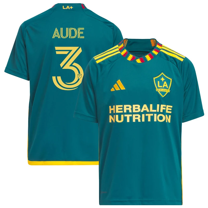 Julian Aude Youth adidas Green LA Galaxy 2023 LA Kit Replica Custom Jersey