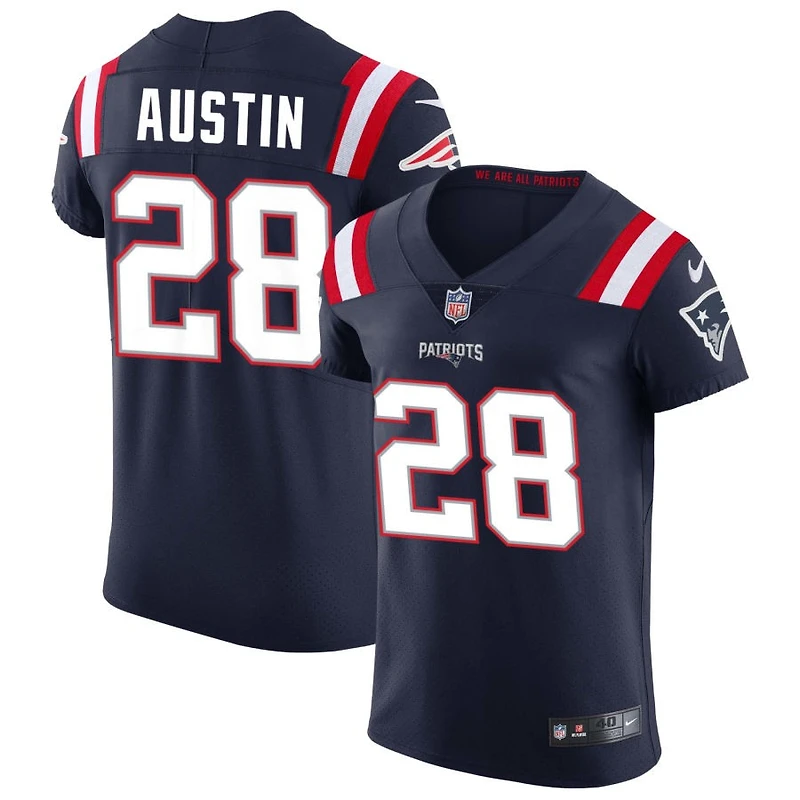 Alex Austin Men's Nike Navy New England Patriots Vapor Elite Custom Jersey