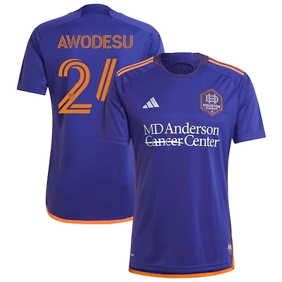 Obafemi Awodesu Women's adidas  Purple Houston Dynamo FC 2024 Still Holdin' Replica Custom Jersey