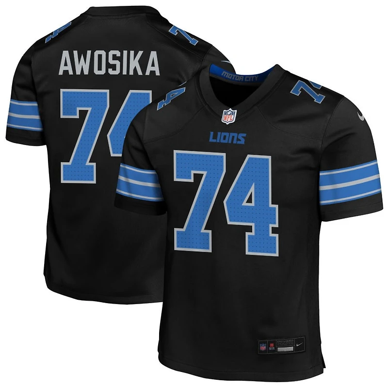Kayode Awosika Youth Nike  Black Detroit Lions Alternate Custom Game Jersey