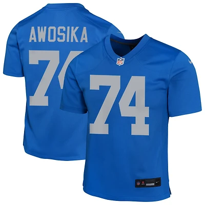 Kayode Awosika Youth Nike Blue Detroit Lions Alternate Custom Game Jersey