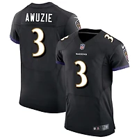 Chidobe Awuzie Men's Nike Black Baltimore Ravens Speed Machine Elite Custom Jersey