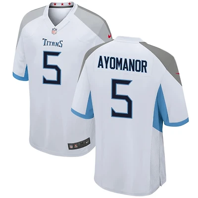 Elic Ayomanor Men's Nike White Tennessee Titans Custom Game Jersey