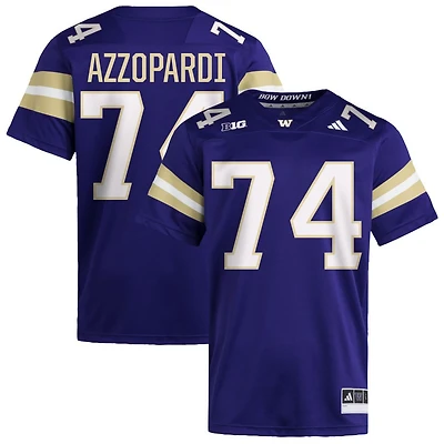 Drew Azzopardi Men's adidas  Purple Washington Huskies NIL Pick-A-Player Home Premier Football Jersey