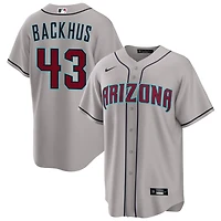 Kyle Backhus Men's Nike  Gray Arizona Diamondbacks Road Custom Replica Jersey