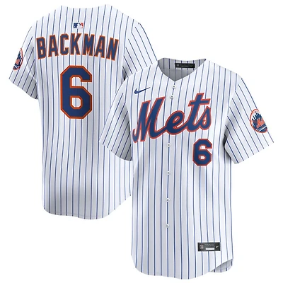 Walter Backman Men's Nike White New York Mets Home Limited Pick-A-Player Retired Roster Jersey