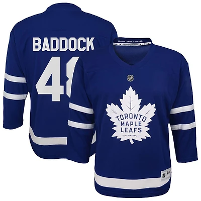 Brandon Baddock Youth  Blue Toronto Maple Leafs Home Replica Custom Jersey