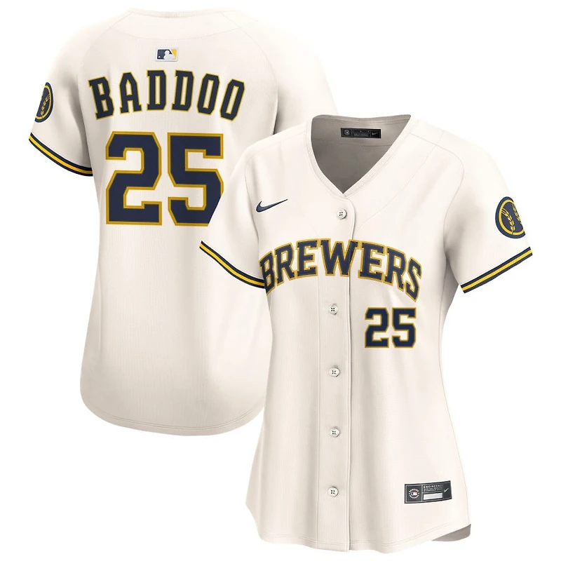 Akil Baddoo Women's Nike  Cream Milwaukee Brewers Home Limited Custom Jersey
