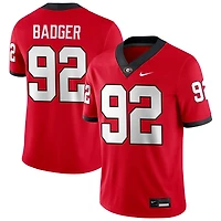 Liam Badger Men's Nike Red Georgia Bulldogs NIL Pick-A-Player Game Jersey