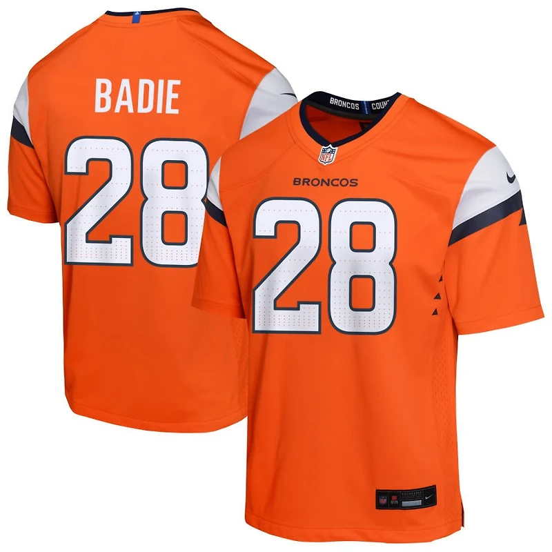 Tyler Badie Youth Nike  Orange Denver Broncos Mile High Collection Custom Game Jersey