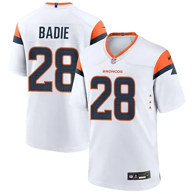 Tyler Badie Men's Nike  White Denver Broncos Mile High Collection Custom Game Jersey