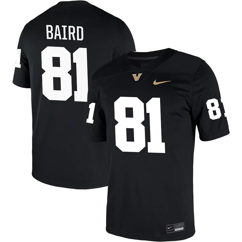 Hutch Baird Men's Nike Black Vanderbilt Commodores NIL Pick-A-Player Game Jersey
