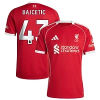 Stefan Bajcetic Men's adidas  Red Liverpool 2025/26 Home Custom Replica Jersey