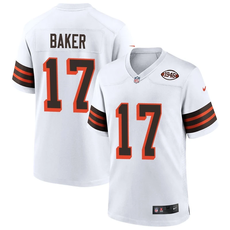 Jerome Baker Men's Nike White Cleveland Browns 1946 Collection Alternate Custom Jersey
