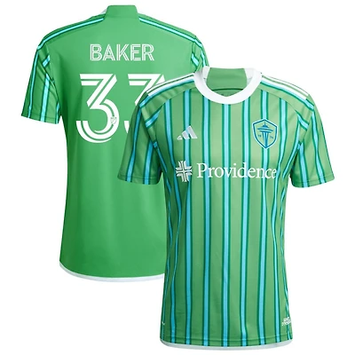 Cody Baker Men's adidas  Green Seattle Sounders FC 2024 The Anniversary Kit Replica Custom Jersey