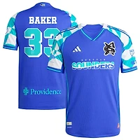 Cody Baker Men's adidas Blue Seattle Sounders FC 2025 Third Authentic Custom Jersey
