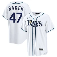 Bryan Baker Men's Nike  White Tampa Bay Rays Home Custom Replica Jersey