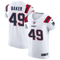 Rushawn Baker Men's Nike White New England Patriots Vapor Elite Custom Jersey