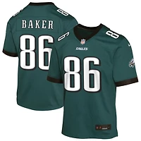 Javon Baker Youth Nike Midnight Green Philadelphia Eagles Custom Game Jersey