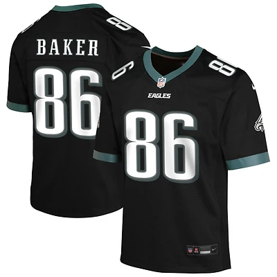 Javon Baker Youth Nike Black Philadelphia Eagles Alternate Custom Game Jersey