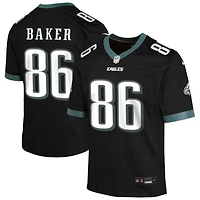 Javon Baker Youth Nike Black Philadelphia Eagles Alternate Custom Game Jersey
