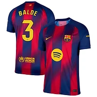 Alejandro Balde Men's Nike  Navy Barcelona 2025/26 Home Replica Custom Jersey