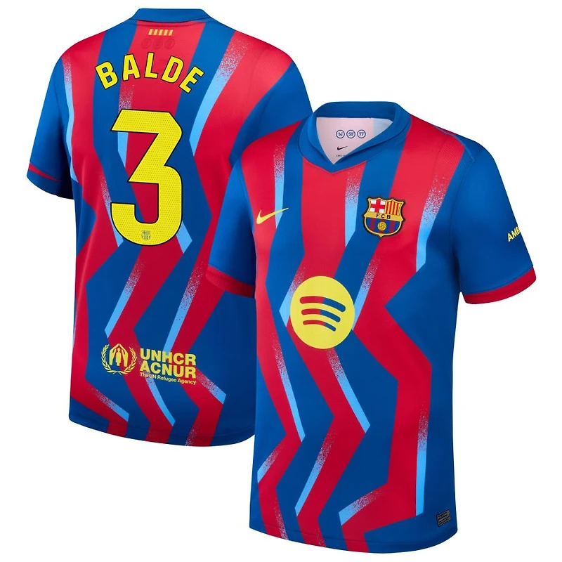 Alejandro Balde Men's Nike Blue Barcelona 2025/26 Fourth Replica Custom Jersey