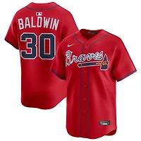 Drake Baldwin Men's Nike Red Atlanta Braves Alternate Limited Custom Jersey