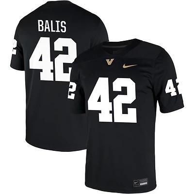 Jake Balis Men's Nike Black Vanderbilt Commodores NIL Pick-A-Player Game Jersey