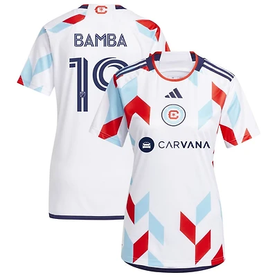Jonathan Bamba Women's adidas  White Chicago Fire 2024 A Kit For All Replica Custom Jersey