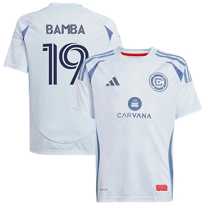 Jonathan Bamba Youth adidas Light Blue Chicago Fire 2025 The Municipal Kit Replica Custom Jersey