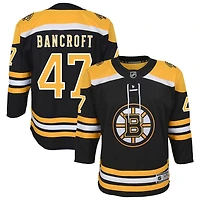 Dalton Bancroft Youth Black Boston Bruins Home Custom Premier Jersey