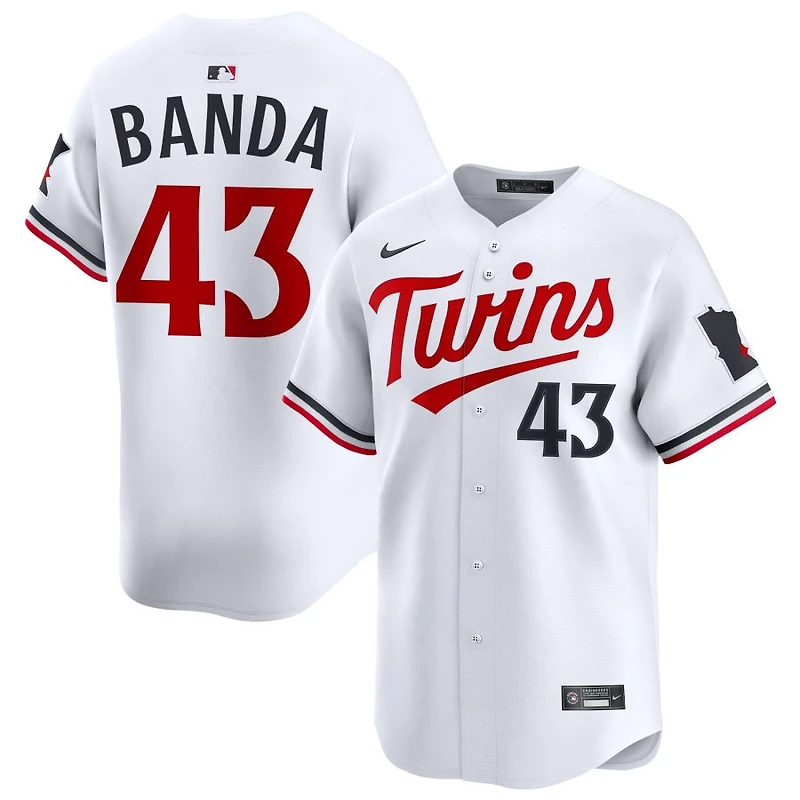 Anthony Banda Men's Nike White Minnesota Twins Home Limited Custom Jersey