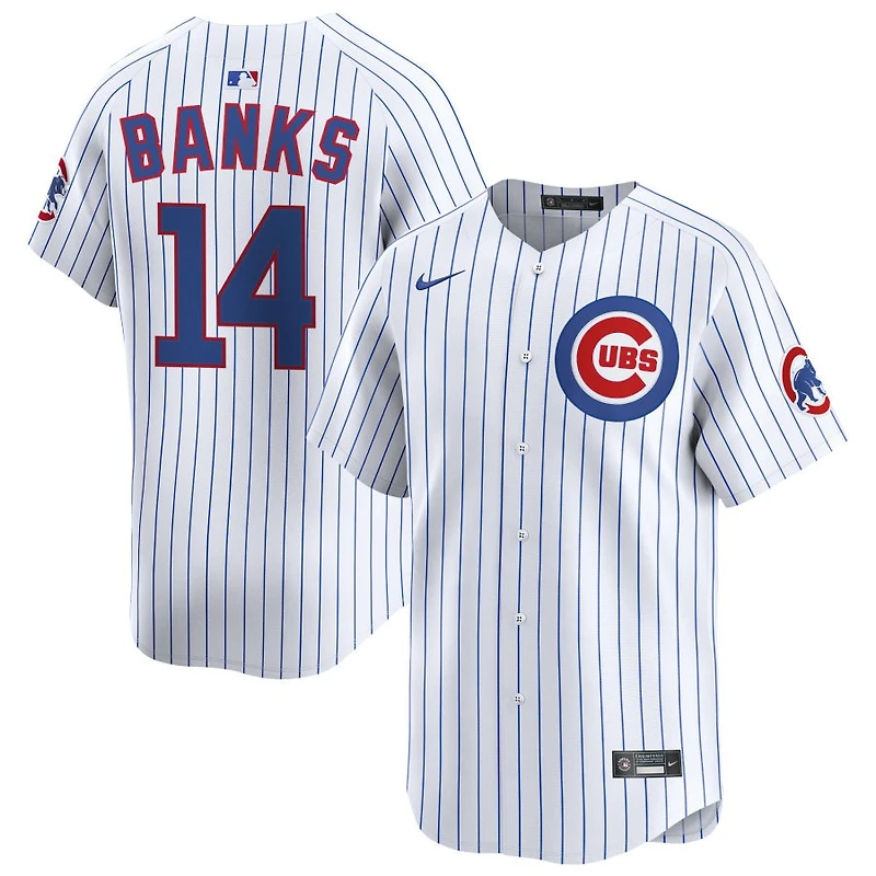 Ernie Banks Men's Nike White Chicago Cubs Home Limited Pick-A-Player Retired Roster Jersey