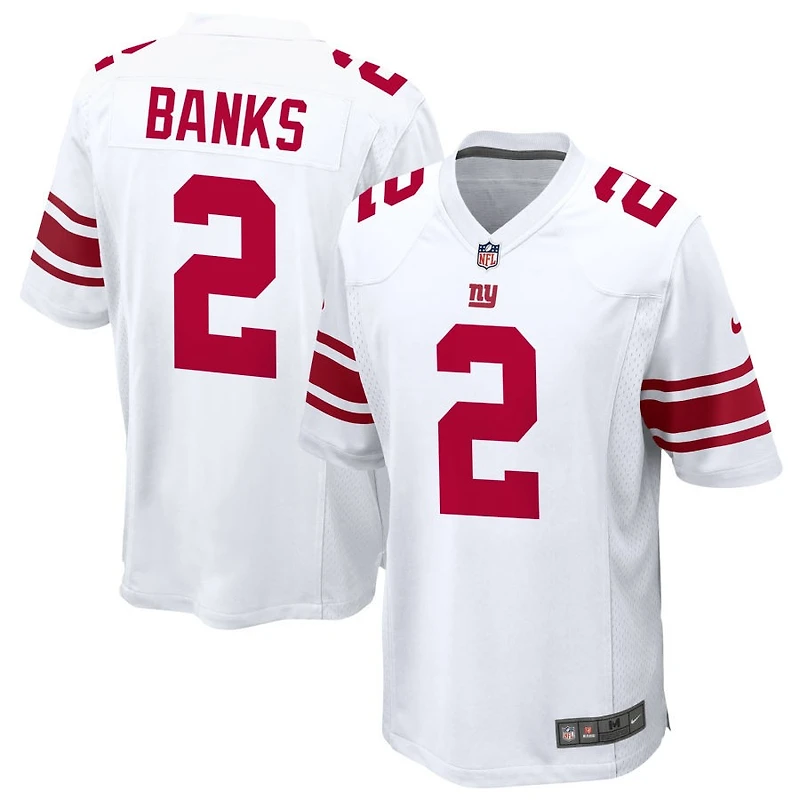 Deonte Banks Men's Nike White New York Giants Custom Game Jersey