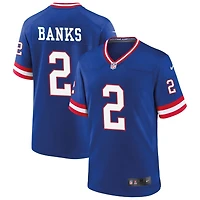 Deonte Banks Men's Nike Royal New York Giants Classic Custom Game Jersey