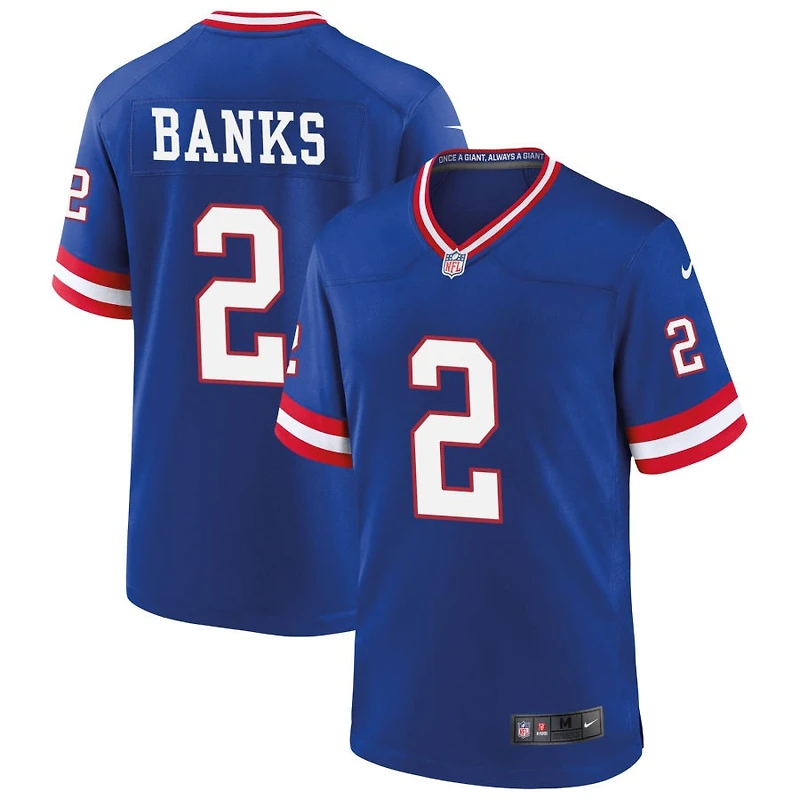 Deonte Banks Men's Nike Royal New York Giants Classic Custom Game Jersey