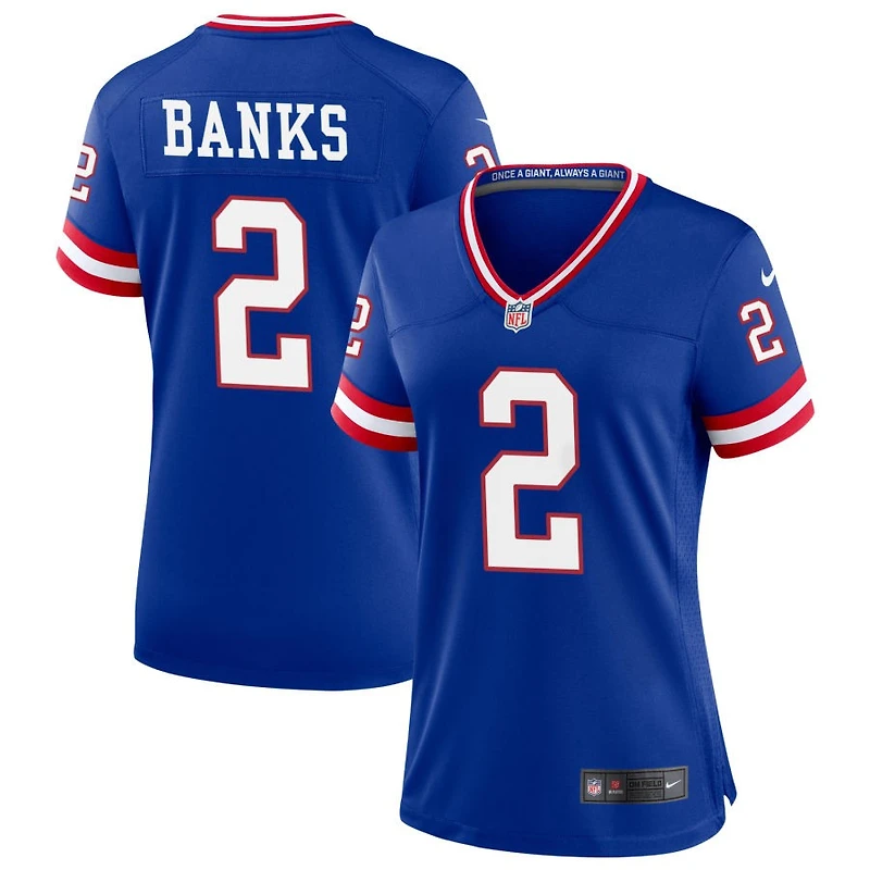 Deonte Banks Women's Nike Royal New York Giants Classic Custom Game Jersey