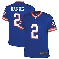 Deonte Banks Youth Nike Royal New York Giants Classic Custom Game Jersey