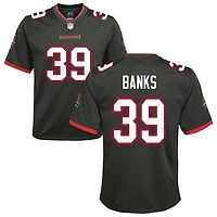 Marcus Banks Youth Nike Pewter Tampa Bay Buccaneers Alternate Custom Game Jersey