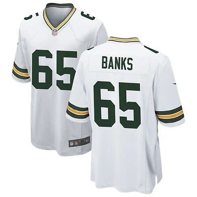 Aaron Banks Men's Nike White Green Bay Packers Custom Game Jersey